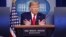 Ông Trump trong cuộc họp báo ở Nhà Trắng.