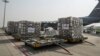 COVID-19 relief supplies from the U.S. are seen on the tarmac after being unloaded from a U.S. Air Force aircraft at the Indira Gandhi International Airport cargo terminal in New Delhi, India April 30, 2021.