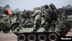 Miembros de la Guardia Nacional Bolivariana en un ejercicio militar el 10 de septiembre de 2019.