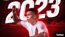 Paulo Henrique Sampaio Filho dit Paulinho sur une affiche de Leverkusen (Twitter/Leverkusen 04)