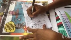 Dessin et caricature en Guinée (vidéo)