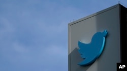 FILE: Twitter logo seen on a building. Image taken November 4, 2022