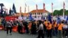 Aksi Buruh di Surabaya, Buruh dan Jurnalis Tuntut Kesejahteraan