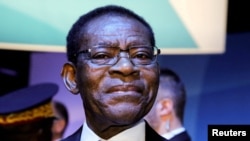 FILE: Equatorial Guinea President Teodoro Obiang Nguema Mbasogo attends a plenary session of the Paris Peace Forum, France November 12, 2019.