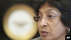 United Nations High Commissioner for Human Rights Navi Pillay (file photo)