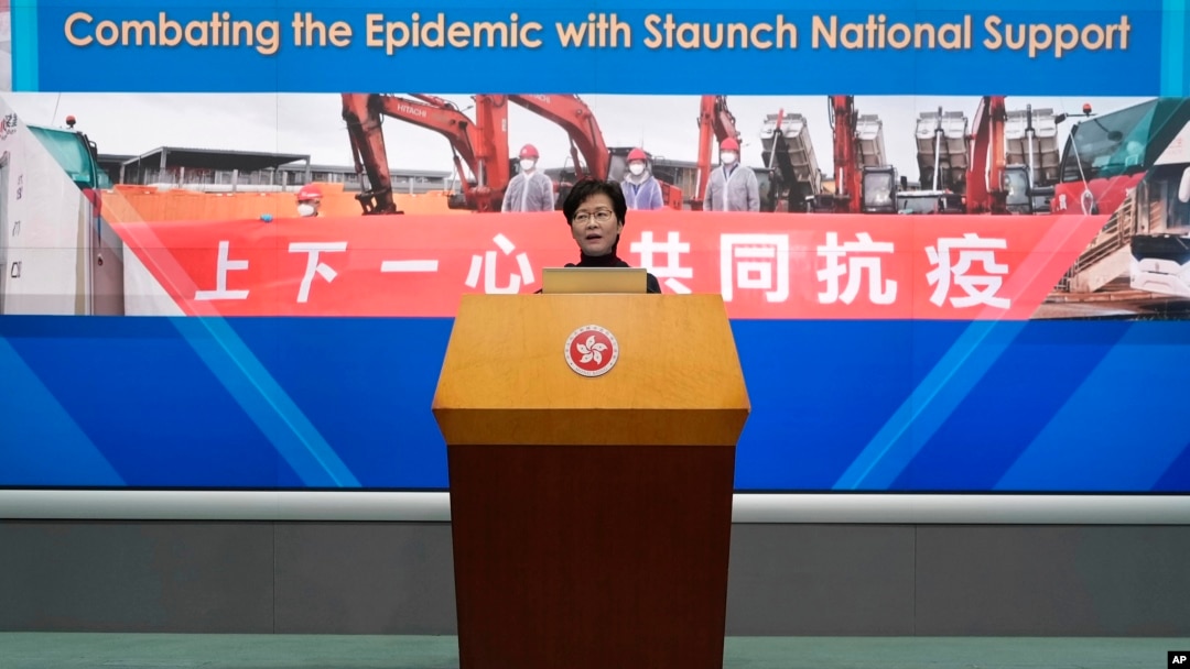 香港特首林郑月娥在2月22日傍晚宣布香港全民检测新冠病毒