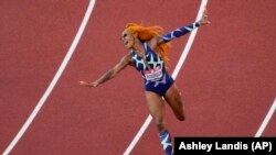 SHA'CARRI RICHARDSON, atleta americana de 100 metros no dia 19 de Junho quando se qualificou para as olimpíadas de Tóquio