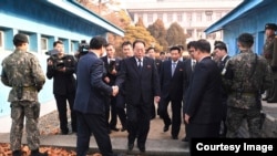 朝鲜代表团2018年1月17日出席板门店会议（韩国政府照片）