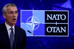 NATO Secretary General Stoltenberg holds news conference in Brussels