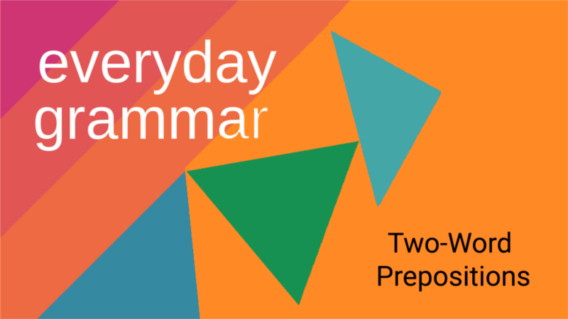 Two-word Prepositions in Learning English Stories