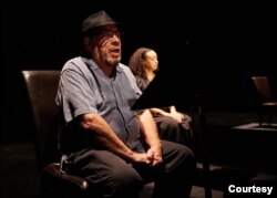 Actors Vi Tran and Kathleen Warfel at Four Children rehearsal at Kansas City Actors Theatre in Kansas City, Missouri, Oct 6 202. (Kansas City Actors)