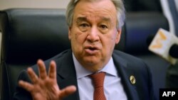 António Guterres, le secrétaire général de l'ONU, à Addis Abeba le 8 février 2020.