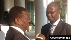 Vice President Emmerson Mnangagwa and Information Minister Jonathan Moyo.