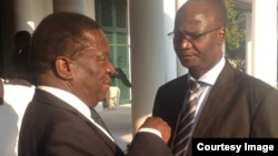 Justice Minister Emmerson Mnangagwa and Information Minister Jonathan Moyo.