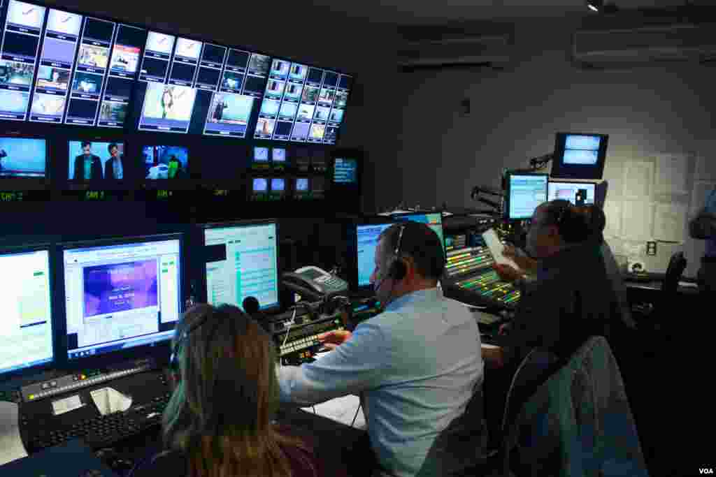 Control room staff worked hard to make sure programs ran smoothly on election night.