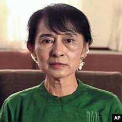 Burmese pro-democracy leader Aung San Suu Kyi congratulates Voice of America on its 70th anniversary in this screengrab from a video produced to mark the milestone, March 7, 2012.
