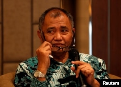 file - Agus Rahardjo, ketua Komisi Pemberantasan Korupsi (KPK), berbicara dengan wartawan di acara makan siang Jakarta Foreign Correspondents Club di Jakarta, Indonesia, 15 Maret 2017. (Darren Whiteside/REUTERS)