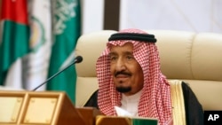 FILE - A prominent bodyguard to King Salman, shown May 30, 2019, in Mecca, Saudi Arabia, has been shot and killed in what authorities describe as a personal dispute.
