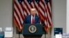 El presidente Donald Trump se dirige a los medios durante una rueda de prensa celebrada en la Casa Blanca.