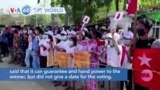 VOA60 World - Myanmar Protesters Block Trains and Streets After Military Coup