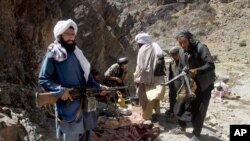 Elementos armados talibanes en la provincia de Helmat, Afganistán, en mayo del 2016.