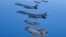 FILE - US Air Force B-1B bombers, F-16 fighter jets and South Korean Air Force F-35A take part in a joint air drill, South Korea, March 19, 2023.