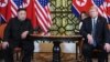 U.S. President Donald Trump and North Korea's leader Kim Jong Un meet during the second U.S.-North Korea summit at the Sofitel Legend Metropole hotel in Hanoi, Feb. 28, 2019.