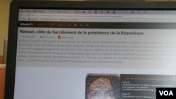 Une page du site d'information tunisien Nawaat, 4 mai 2017. (VOA)