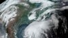 Citra satelit menunjukkan Badai Tropis Cristobal di atas Teluk Meksiko. 