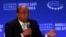 FILE - Mo Ibrahim, Founder and Chairman of the Mo Ibrahim Foundation, speaks at the Clinton Global Initiative Middle East & Africa meeting in Marrakech, Morocco, May 6, 2015.