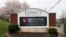 A sign marks the entrance to Liberty University, March 24 , 2020, in Lynchburg, Virginia. University President Jerry Falwell Jr. invited students back to campus this week, despite the fast-growing coronavirus pandemic.