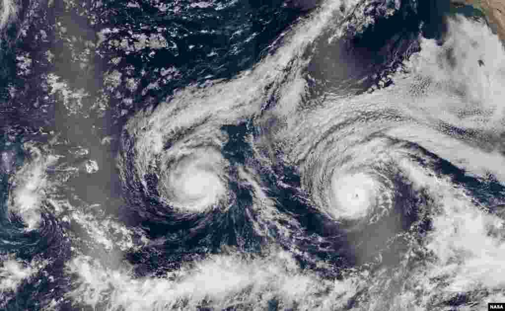 Dois furacões aproximam-se do arquipélafgo americano do Hawaii.