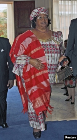 The President of Malawi Joyce Banda arrives at Marlborough House in London, England, June 6, 2012.