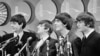 Ilustrasi - The Beatles dalam konferensi pers di Bandara Kennedy, New York City, 7 Februari 1964, setibanya dari London untuk tur Amerika pertama mereka. Dari kiri: Paul McCartney, Ringo Starr, George Harrison, John Lennon. (Foto AP)