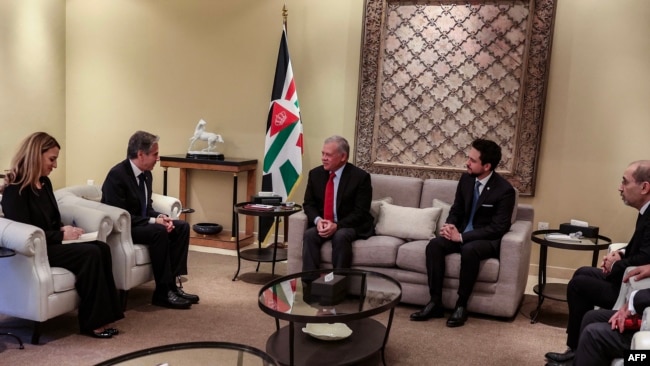 ABD Dışişleri Bakanı Antony Blinken Ürdün'ün başkenti Amman'da Ürdün Kralı Abdullah tarafından kabul edildi
