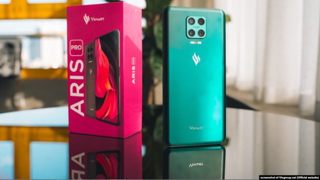 Một mẫu điện thoại Vsmart được Vingroup đăng lên trang web của tập đoàn hôm 9/5/2021.