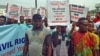 'Yan Niger Delta su na zanga-zangar korafin musgunawa Patience Jonathan da suka yi zargin EFCC tana yi