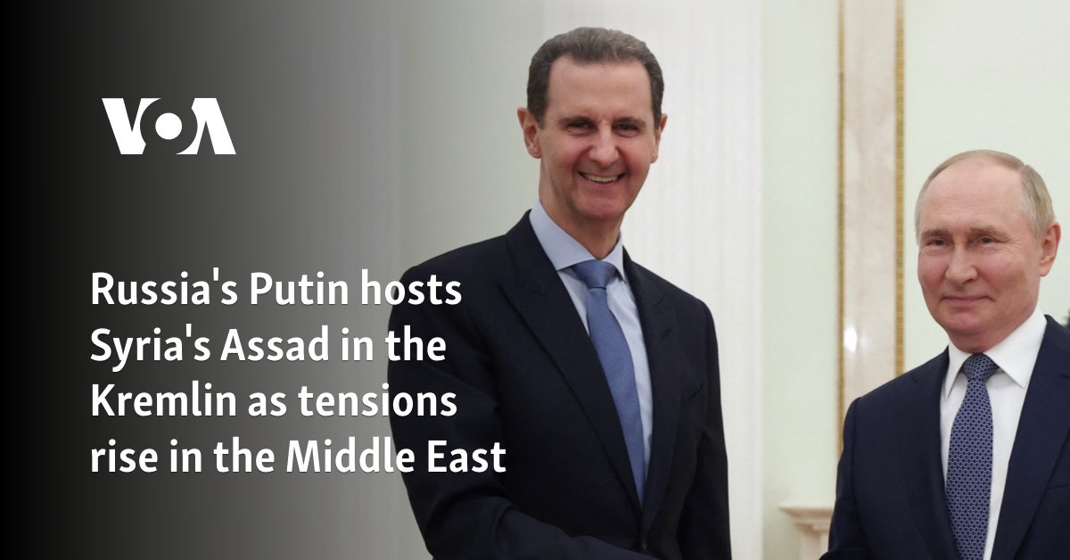 Putin hosts Syria's Assad in Kremlin as tensions rise in Middle East