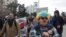 Rania Amdouni lors d'une manifestation.