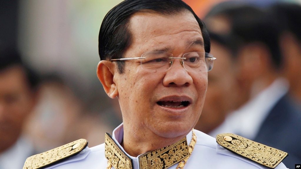 Cambodia's Prime Minister Hun Sen waits to attend Independence Day celebrations in Phnom Penh, Cambodia, Nov. 9, 2017.