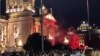 Belgrade, Serbia, People gather for an anti-government protest amid the spread of the coronavirus disease (COVID-19), outside the parliament building 