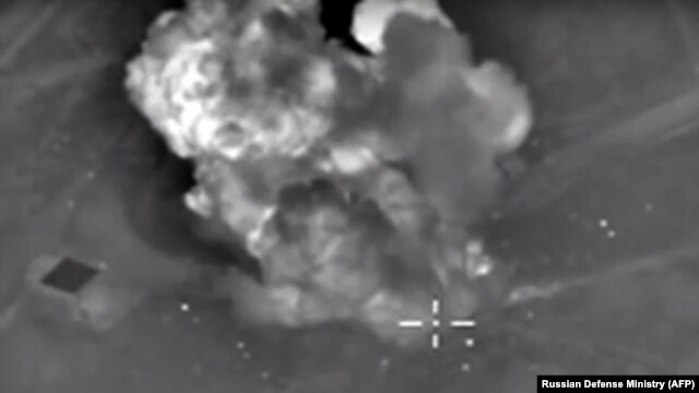 Bombardeo aéreo ruso en la provincia de Idlib.