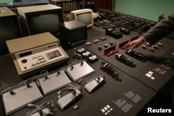Spy equipment is pictured at the Museum of Surveillance in Tirana, Albania, Nov. 2, 2017.