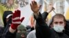 Ultra-nationalist demonstrators, activists march to mark National Unity Day, the outskirts of Moscow, Nov. 4, 2011.