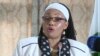 FILE: Priscilla Chigumba, the chairperson of the Zimbabwe Electoral Commission, briefs observers and reporters in Harare, July 13, 2018.