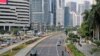 Suasana di jalan Sudirman, Jakarta, terlihat sepi saat diterapkannya PSBB untuk mengurangi penyebaran virus Covid-19, 14 September 2020. (Foto: dok).