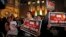 Protesters opposed to the appearance of Republican presidential candidate Donald Trump's appearance as a guest host on this weekend's "Saturday Night Live," shout anti-Trump slogans in front of NBC Studios in New York, Nov. 4, 2015 