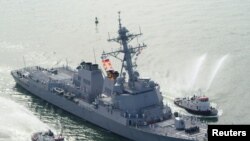 Kapal induk milik militer Amerika, USS Mason di Port Canaveral, Florida (Foto: dok).