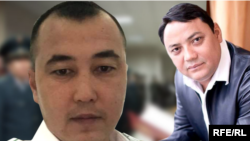A composite photo of Kyrgyz ex-customs officer Emilbek Kimsanov, left, and his former boss, Raimbek Matraimov. 