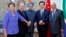BRICS' heads of state, from left, Brazil's President Dilma Rousseff, Russia's President Vladimir Putin, India's Prime Minister Manmohan Singh, China's President Hu Jintao and South Africa's President Jacob Zuma pose for a group photo at the G-20 Summit in